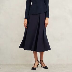 Escada Navy Circle Skirt